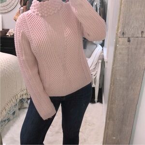 Carlisle Pink Cowl Neck Sweater 100% Wool